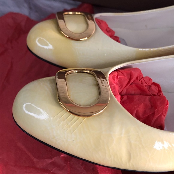 BALLY Amela Patent Coastal Grandma Ballerina Ballet Flats, Vintage 90's Sz 8 - Picture 13 of 14
